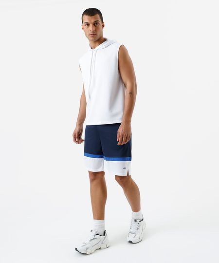 bermuda masculina esportiva ace com recortes texturizada azul GG bermuda masculina esportiva ace com recortes texturizada azul GG