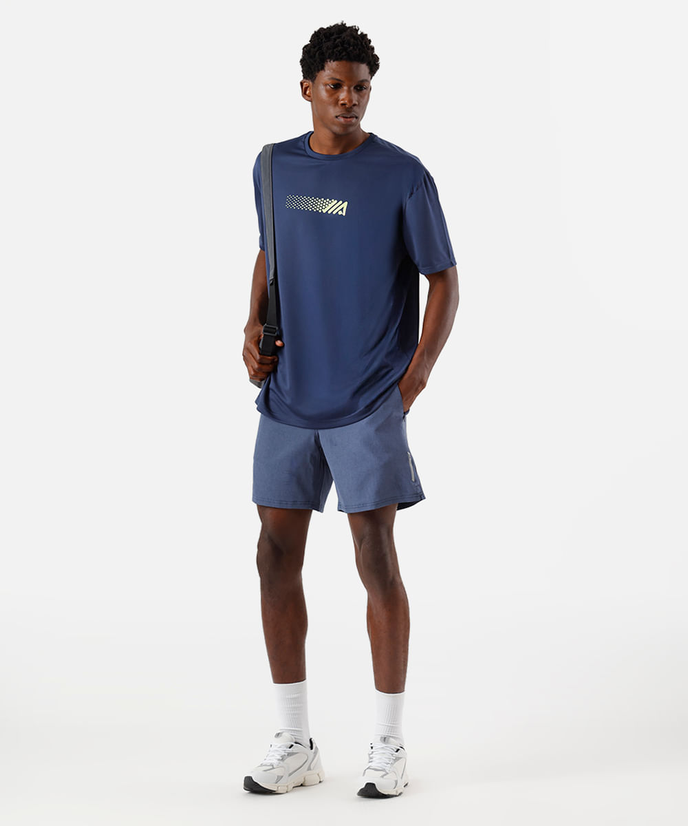 short masculino esportivo ace azul