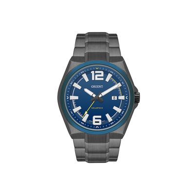 relógio masculino orient solartech analógico calendário mpss1058 d2gx preto