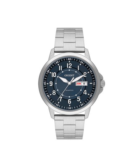 relógio masculino orient analógico calendário mbss1508d2sx prateado UNICO