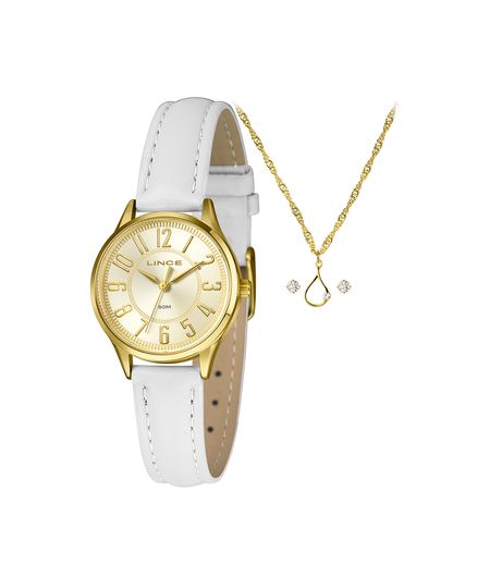 kit relógio feminino lince analógico lrch238l30k0fxc2bx dourado UNICO kit relógio feminino lince analógico lrch238l30k0fxc2bx dourado UNICO
