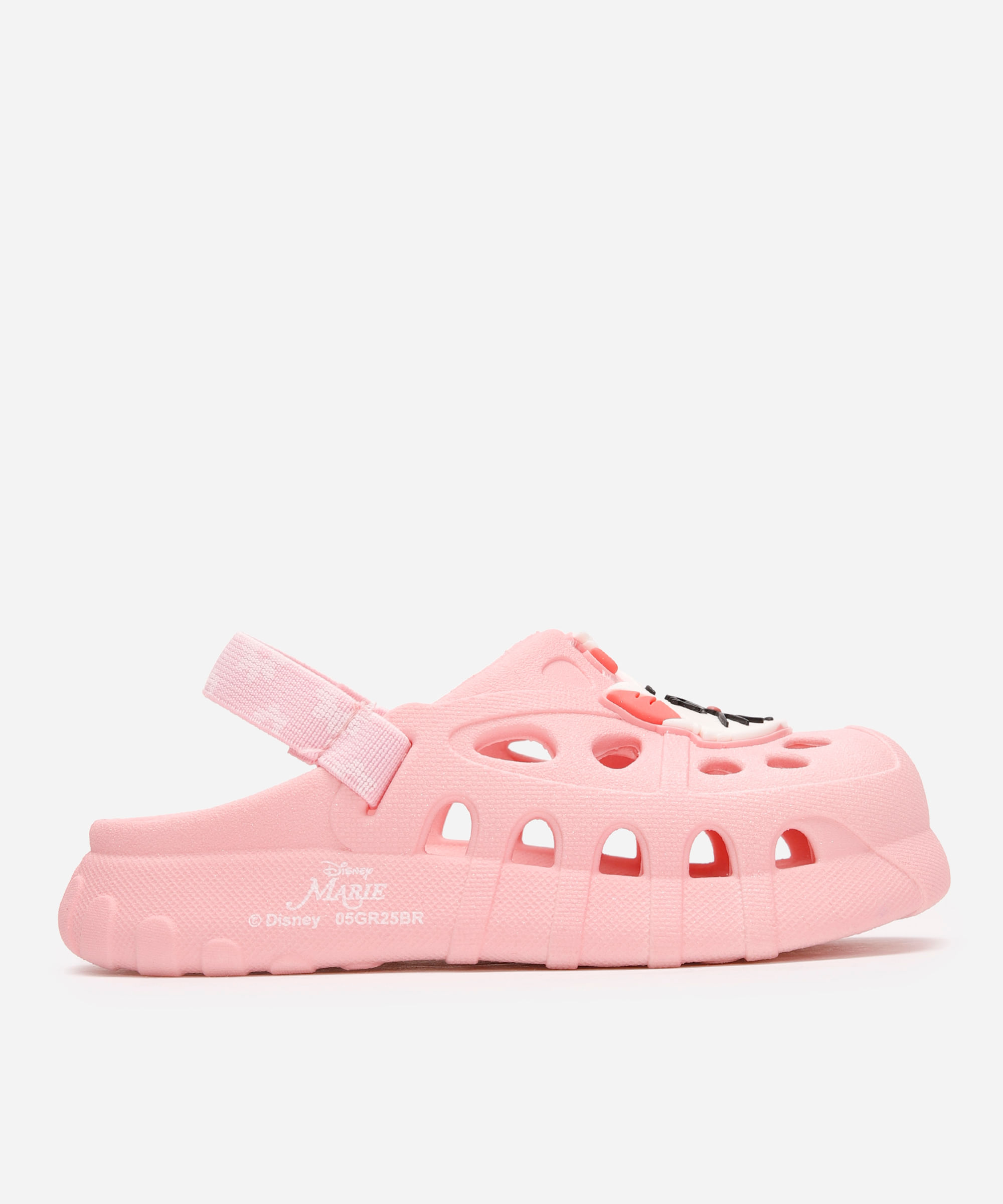 babuche infantil gatinha marie com glitter grendene rosa