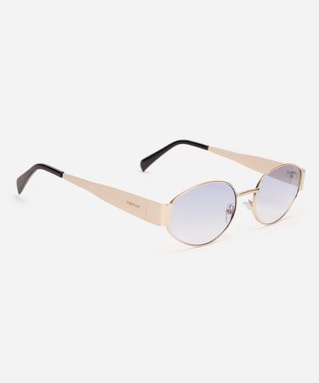 óculos de sol oval triton dourado UNICO