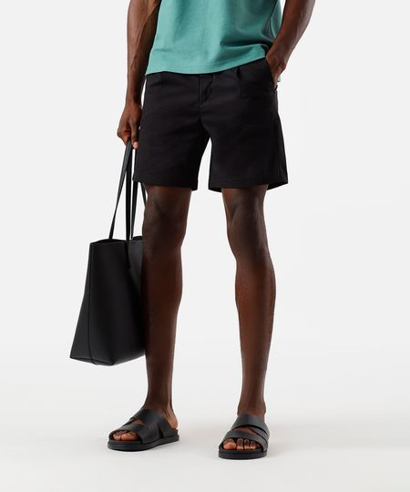 bermuda reta masculina de sarja preta 40 bermuda reta masculina de sarja preta 40