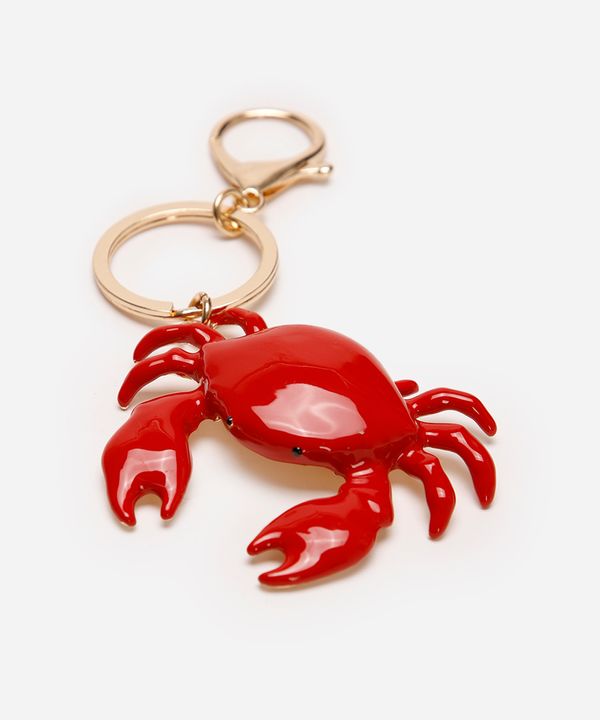 chaveiro bag charm caranguejo vermelho UNICO