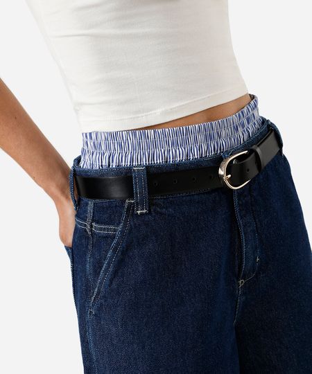 cinto fivela alongada mindset preto 85CM cinto fivela alongada mindset preto 85CM