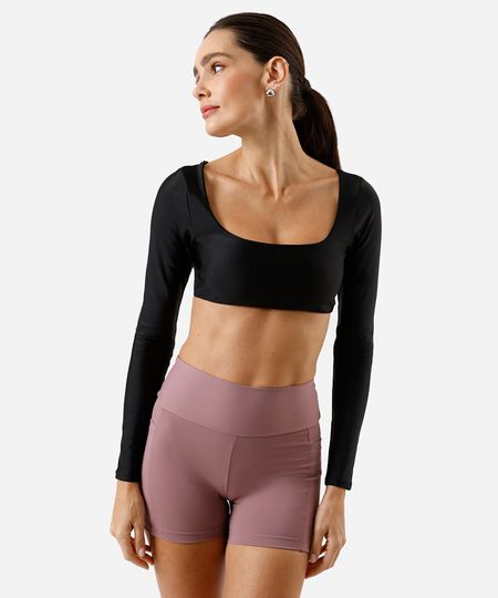 cropped feminino esportivo ace com bojos removíveis preto GG cropped feminino esportivo ace com bojos removíveis preto GG