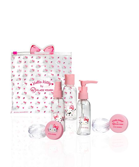 kit de viagem hello kitty klass vough rosa UNICO kit de viagem hello kitty klass vough rosa UNICO
