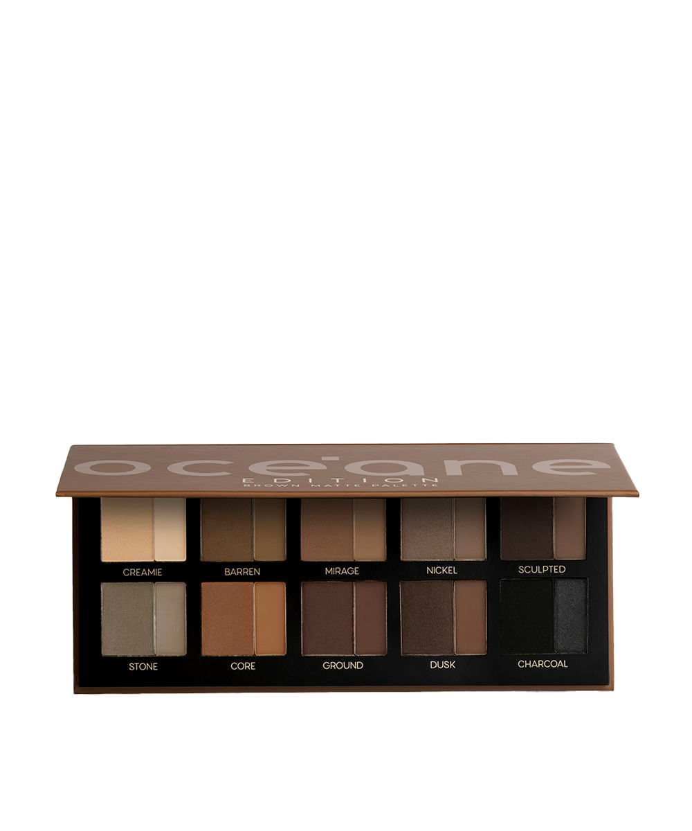 paleta de sombra océane brown matte palette multifuncional