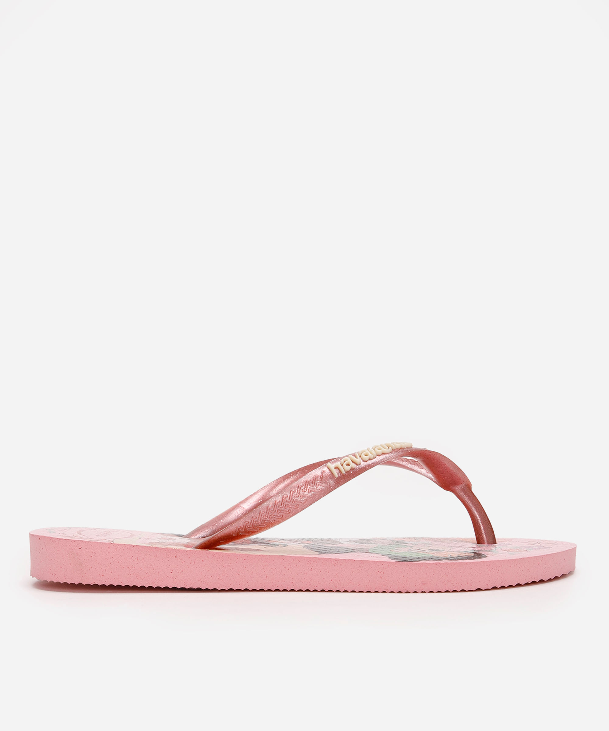 chinelo havaianas infantil princesas rosa
