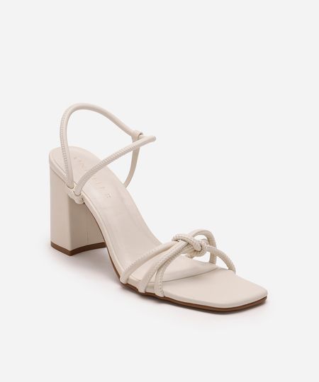 sandália feminina salto bloco oneself off white 37 sandália feminina salto bloco oneself off white 37