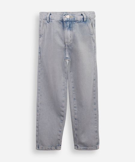 calça reta infantil jeans cós elástico azul 8 calça reta infantil jeans cós elástico azul 8