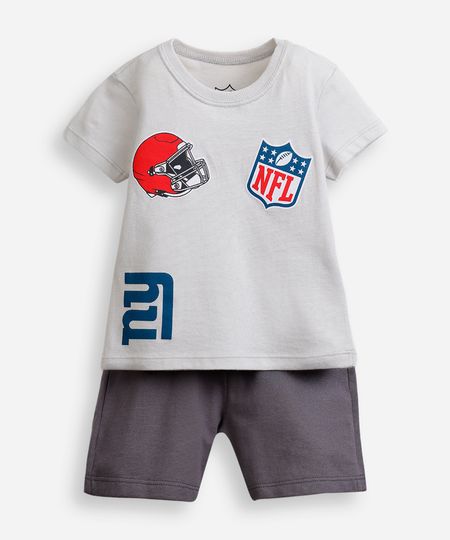 conjunto curto infantil de algodão nfl colorida 1 conjunto curto infantil de algodão nfl colorida 1