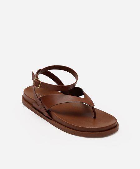 rasteirinha feminina com tira oneself marrom 37