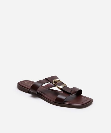 rasteirinha bico quadrado com fivela oneself vinho 34 rasteirinha bico quadrado com fivela oneself vinho 34