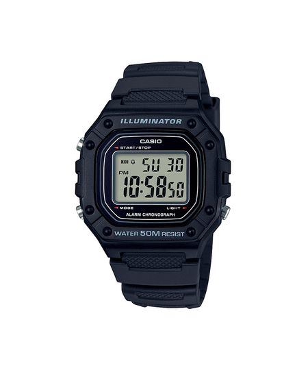 relógio masculino casio w 218h 1avdf digital preto UNICO