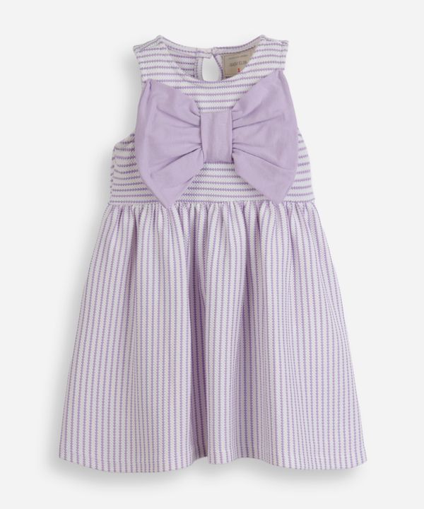 vestido infantil laços texturizado lilás 5