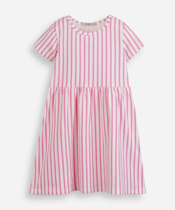 vestido infantil malha listrado texturizado colorido 10