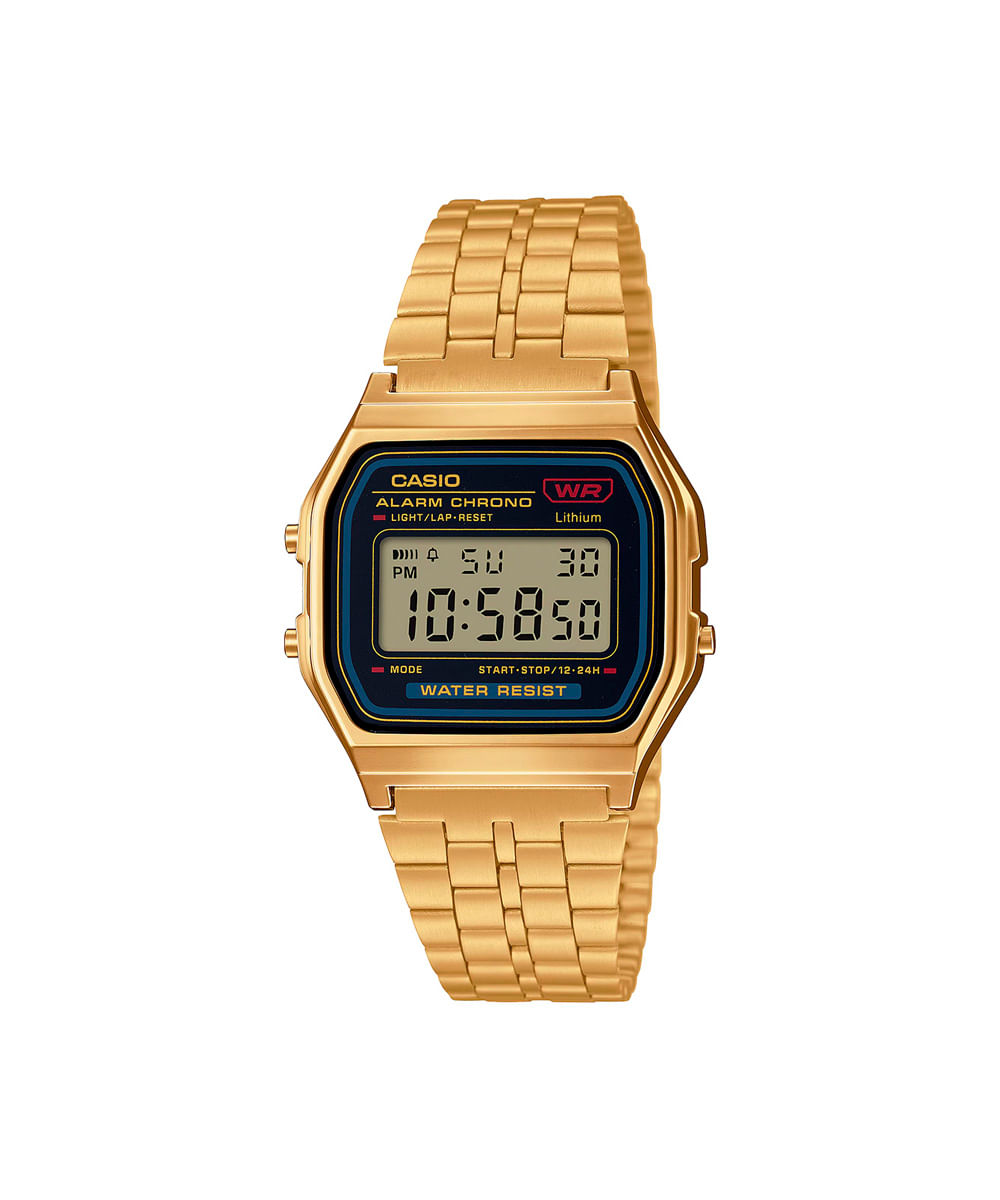 relógio masculino casio digital a159wgea 1df dourado