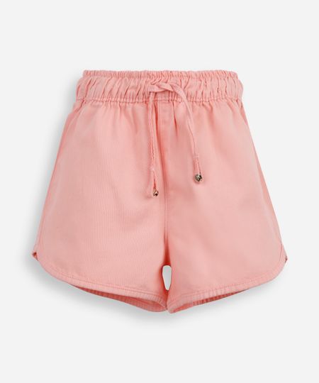 short runner infantil de algodão cós elástico - rosê 6 short runner infantil de algodão cós elástico - rosê 6