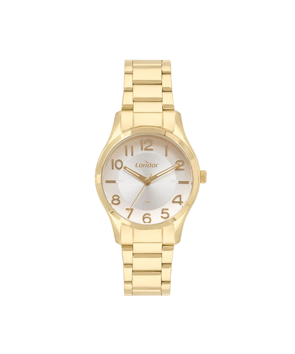 relógio feminino condor analógico co2036mvhk4c dourado