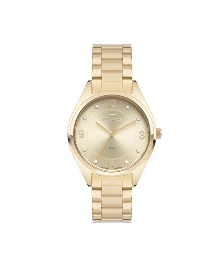 kit relógio feminino technos analógico 2036mtrk1d dourado UNICO