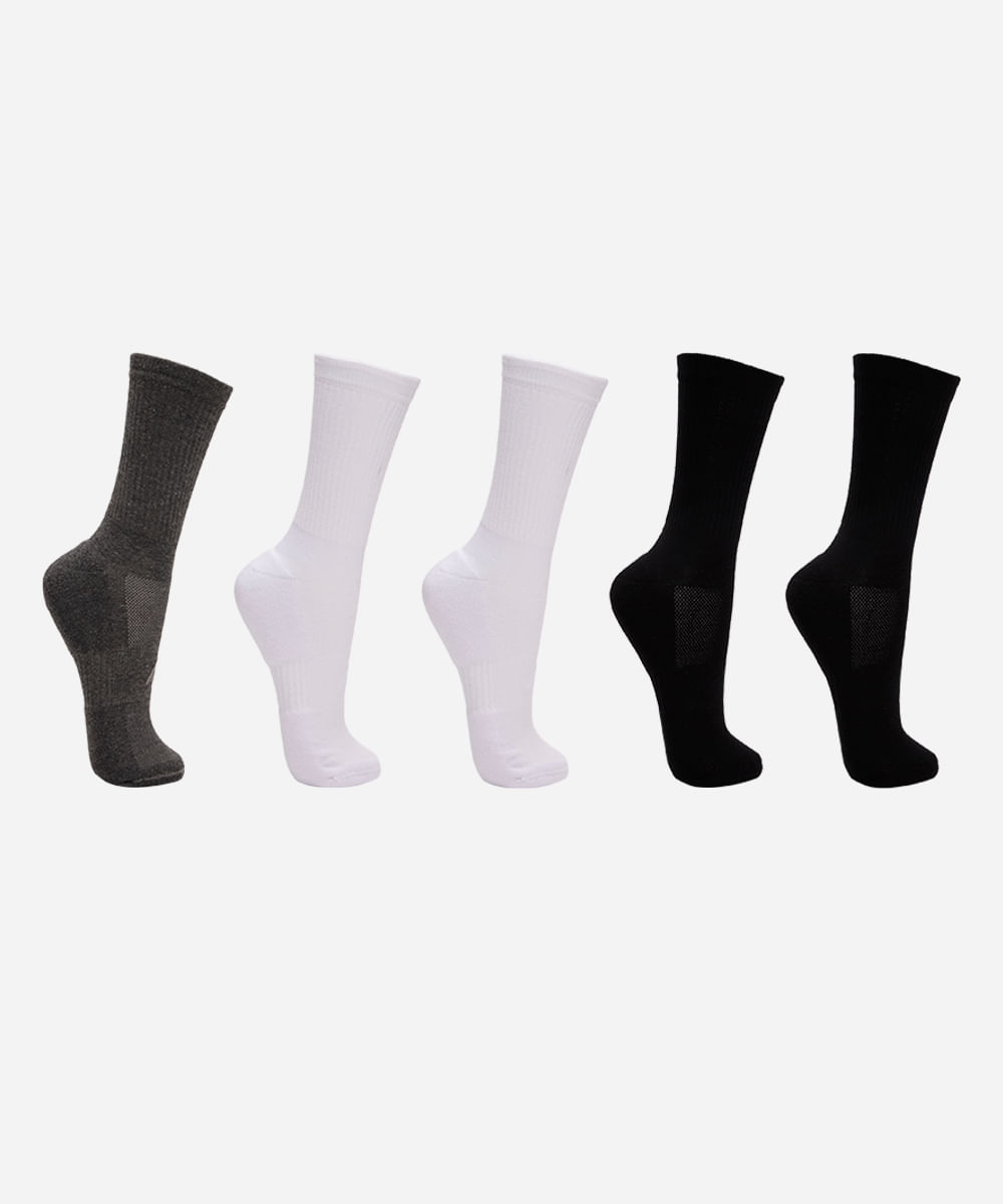 kit de 5 meias cano longo esportivas ace caneladas colorido kit de 5 meias cano longo esportivas ace caneladas colorido