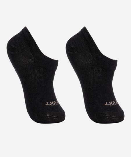 kit de 2 meias cano curto infantis lupo preto 24-29