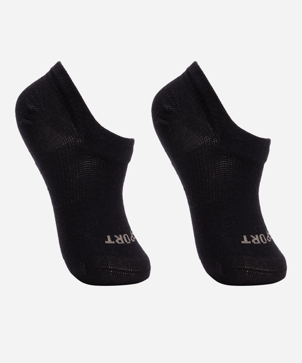 kit de 2 meias cano curto infantis lupo preto