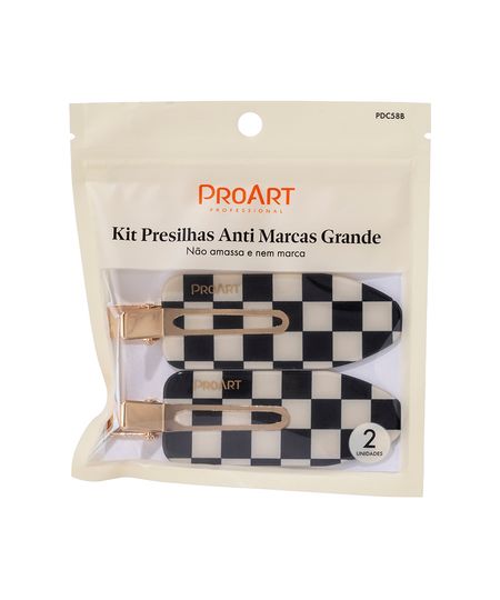kit de presilhas proart para cabelo anti marcas grande preta UNICO