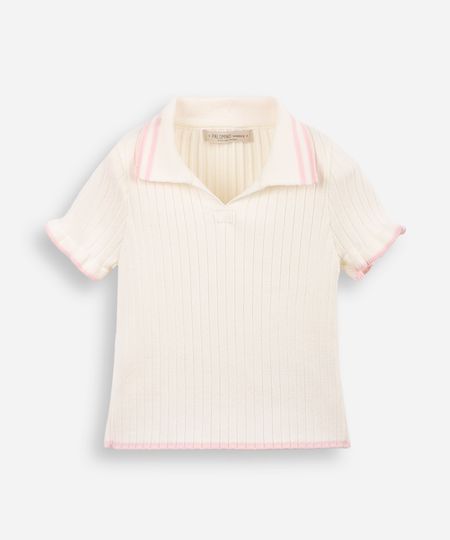 polo infantil tricot com detalhes contrastantes bege 4 polo infantil tricot com detalhes contrastantes bege 4