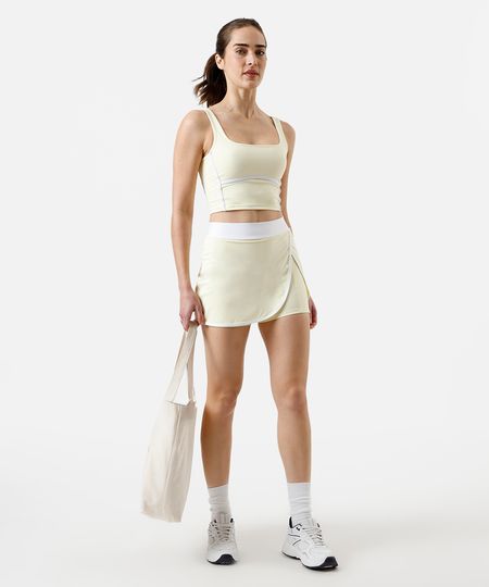 shorts saia feminino esportivo ace bicolor amarelo GG shorts saia feminino esportivo ace bicolor amarelo GG