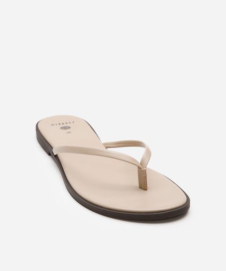 rasteirinha feminina tira fina mindset bege 34 rasteirinha feminina tira fina mindset bege 34