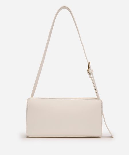 bolsa baguete estruturada off white UNICO