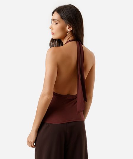 blusa frente única feminina franzida vinho M