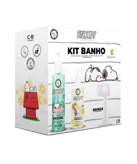 kit infantil snoopy sabonete facil hidratante corporal e esponja banho UNICO kit infantil snoopy sabonete facil hidratante corporal e esponja banho UNICO