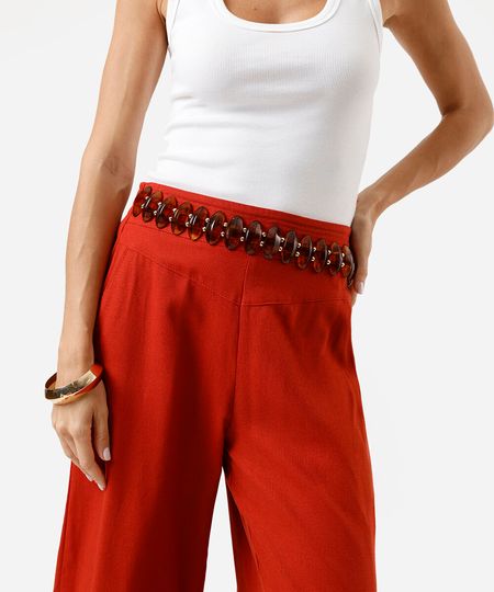 cinto boho com pedrarias e corrente marrom 95CM cinto boho com pedrarias e corrente marrom 95CM