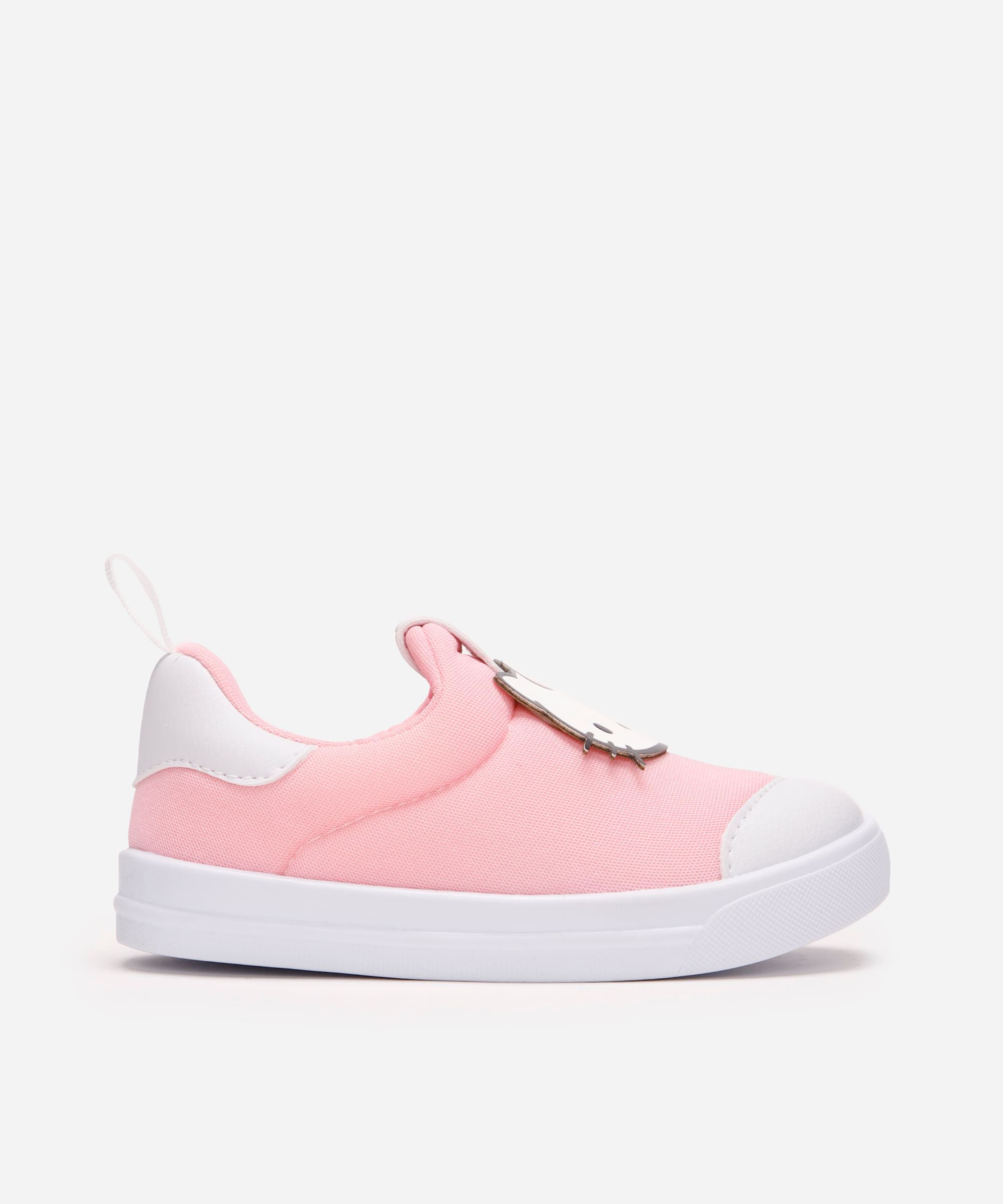 tênis infantil calce fácil hello kitty rosa