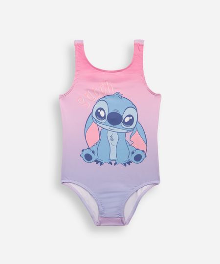 maiô infantil degradê stitch lilás 6