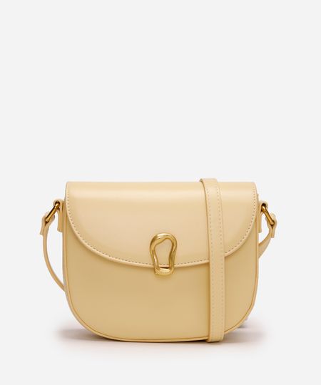 bolsa estruturada com fivela orgânica amarela UNICO bolsa estruturada com fivela orgânica amarela UNICO