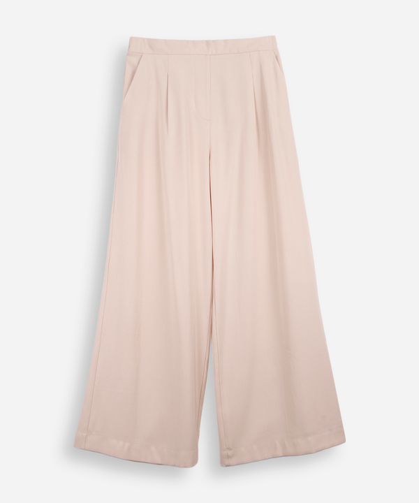 calça wide leg juvenil de alfaiataria bege 16
