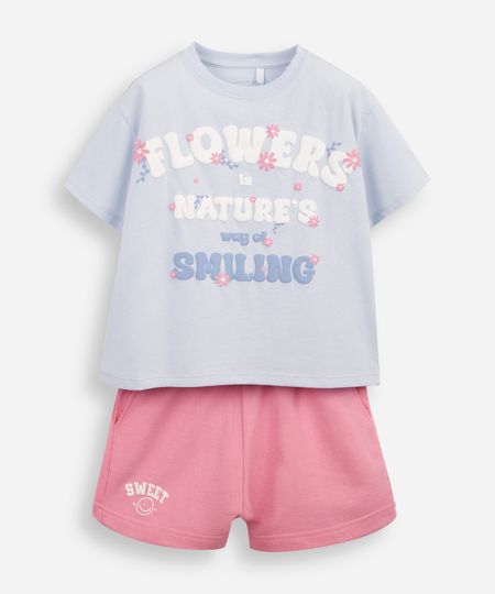 conjunto curto infantil de algodão estampado colorido 6 conjunto curto infantil de algodão estampado colorido 6