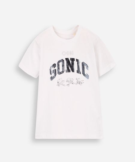 camiseta infantil sonic day off white 12 camiseta infantil sonic day off white 12