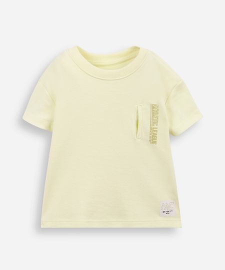 camiseta infantil com algodão e bolso embutido verde 1 camiseta infantil com algodão e bolso embutido verde 1