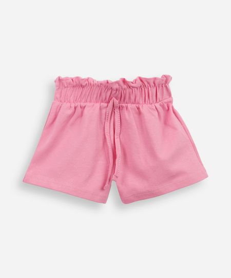 short clochard infantil com glitter rosa 1 short clochard infantil com glitter rosa 1