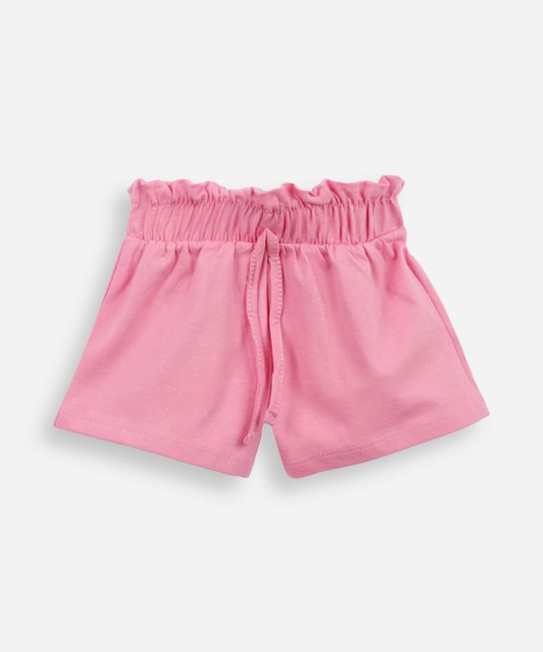 short clochard infantil com glitter rosa 5