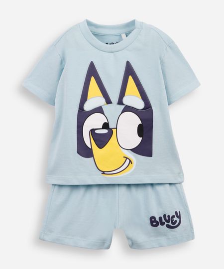 pijama infantil curto bluey interativo azul 3 pijama infantil curto bluey interativo azul 3