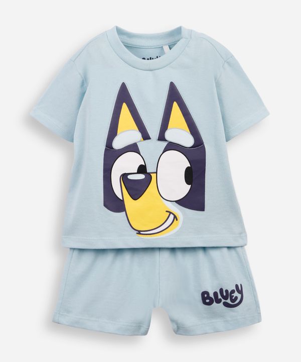 pijama infantil curto bluey interativo azul 3