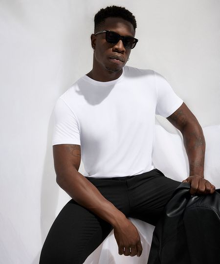 camiseta comfort masculina manga curta AIRtech branca P camiseta comfort masculina manga curta AIRtech branca P