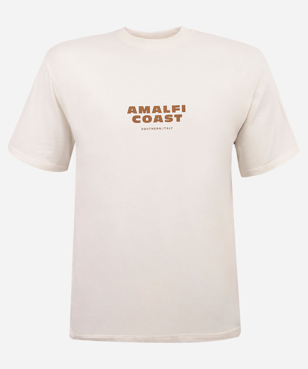 camiseta juvenil de algodão estampada off white
